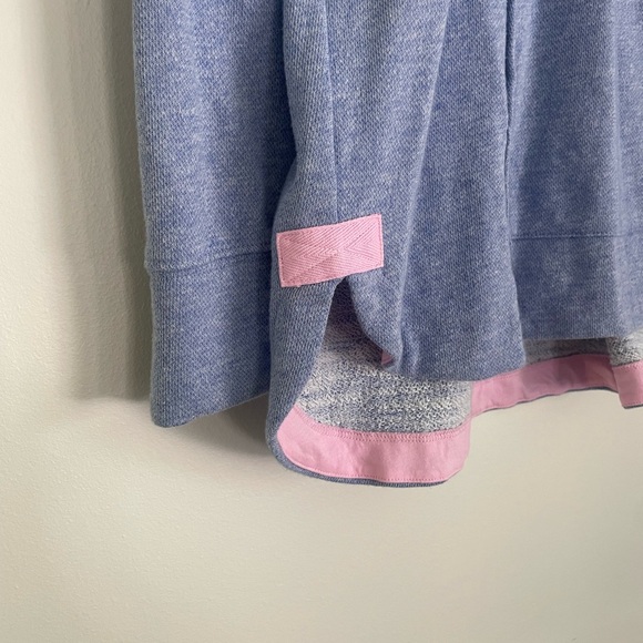 Vineyard Vines Light Blue and Pink Half-Zip Sweatshirt - Picture 4 of 7